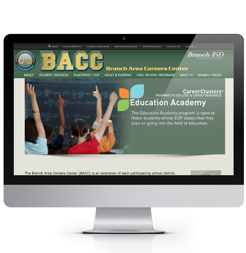 BACC Screen -Imagination FX | Web design & Internet Marketing